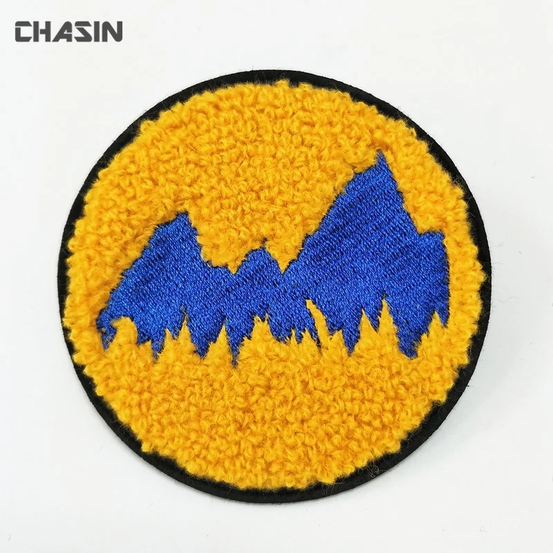 Customized Chenille Patch Star Logo Felt Embroidery Patch