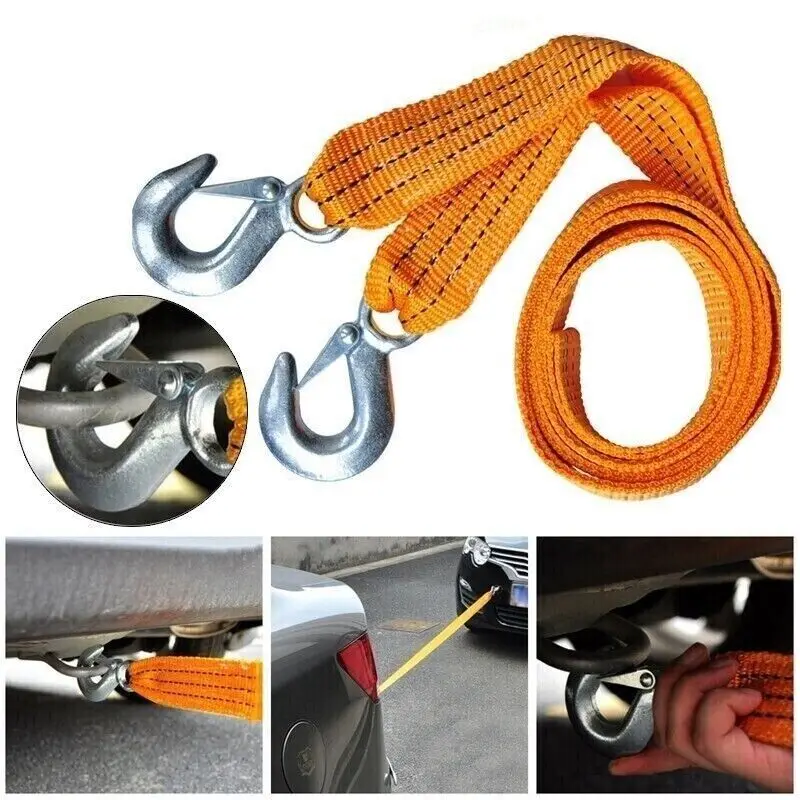 Ropenet  manufacture heavy duty durable flat outdoor truck car recovery towing strap rope for towing emergency rescue