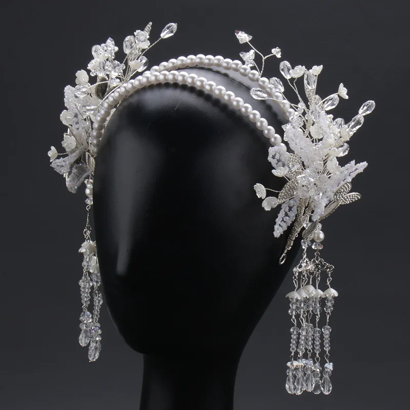 Hot Selling Handmade Tassel Headband Fringe Super Fairy Crystal Bride Bedazzled Headbands