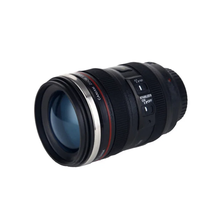 Creative Wholesale White Black Stainless Steel Insulated Coffee Camera Lens Mug Camera Lens Coffee Mug Camera Lens Cup Mug