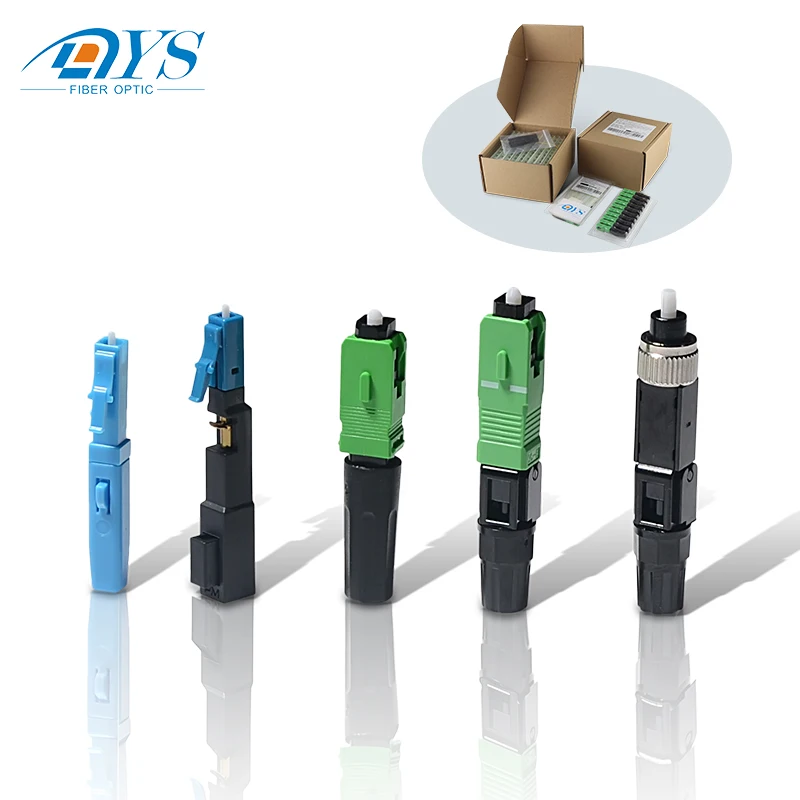 FTTH SC/UPC optical fiber fast connector/Conector de fibra optica rapida