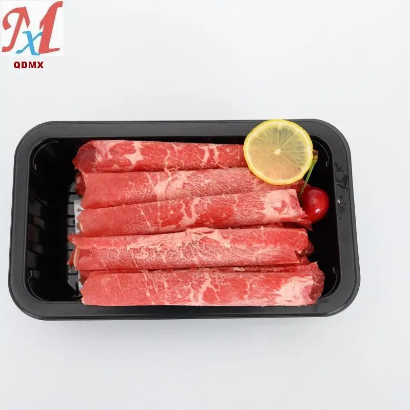 Absorbent rectangular disposable pad box,Food Grade fruit vegetable plastic meat tray,EPS Foam PET/PP food Trays with lids
