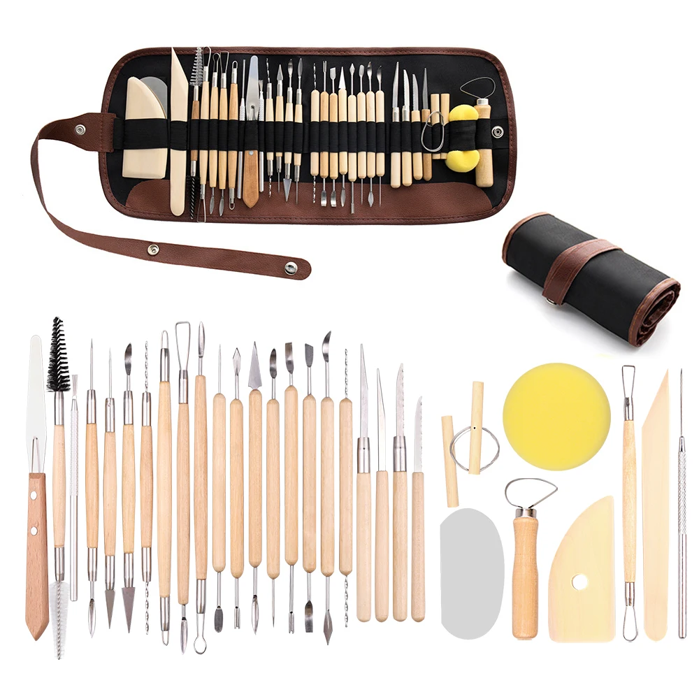 2024 New Arrival Professional Clay Sculpting Kit 30 Tools for Pottery Air Dry Clay Polymer Clay and Ceramic Art Supplies