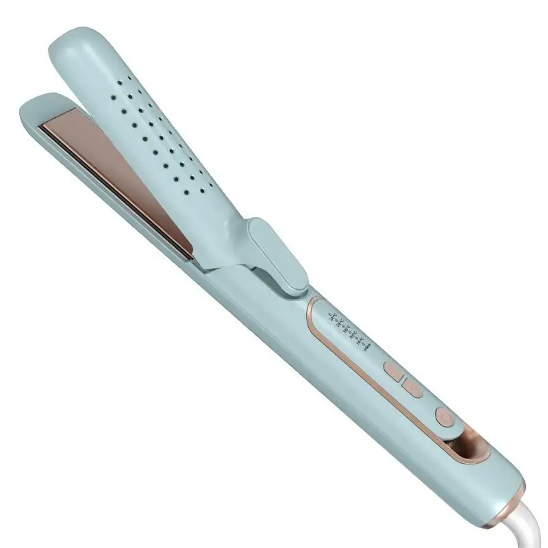 Airflow Styler Curling Iron - Flat Hair Straightener and Curler 2 In1 Ionic Ceramic Waver Curing Wand for Travel