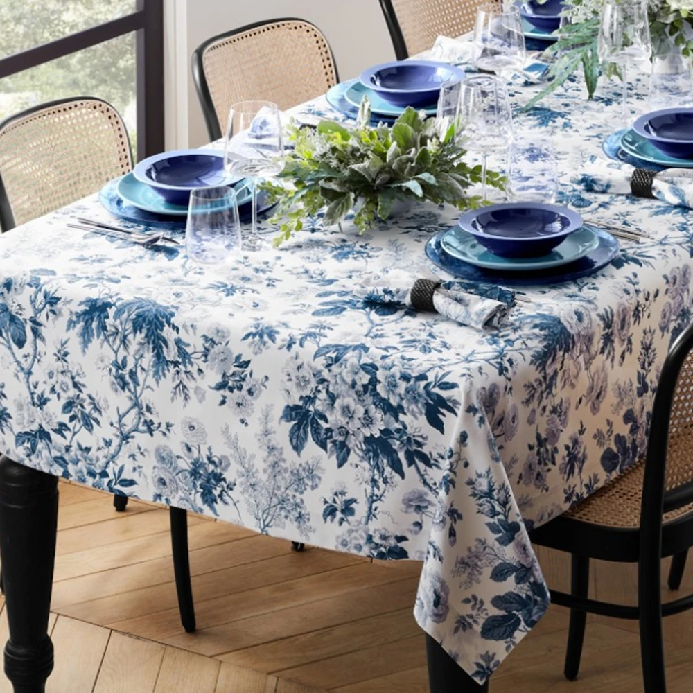 Китайская вышитая скатерть художественная пасторальная хлопчатобумажная льняная маленькая свежая и простая круглая