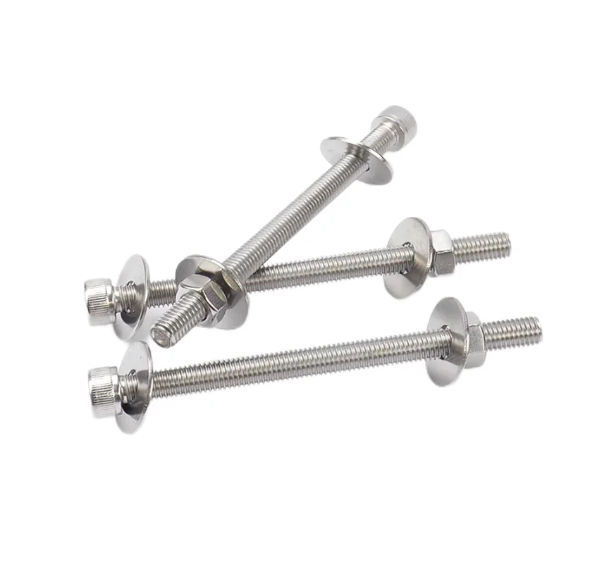 SS304 SS316 Hex Socket Screw Stainless Steel DIN 912  Knurled Cylindrical Head Machine Screws Hex Socket bolt