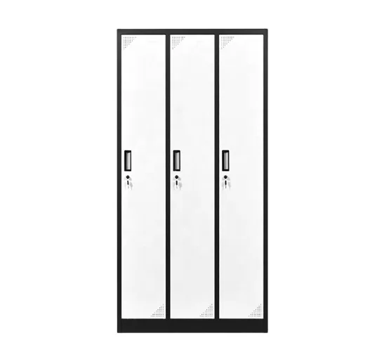 3 Door Office Furniture Gym Steel Locker Cabinet Metal Wardrobe For School Steel Modern Cabinet Locker Staff Locker