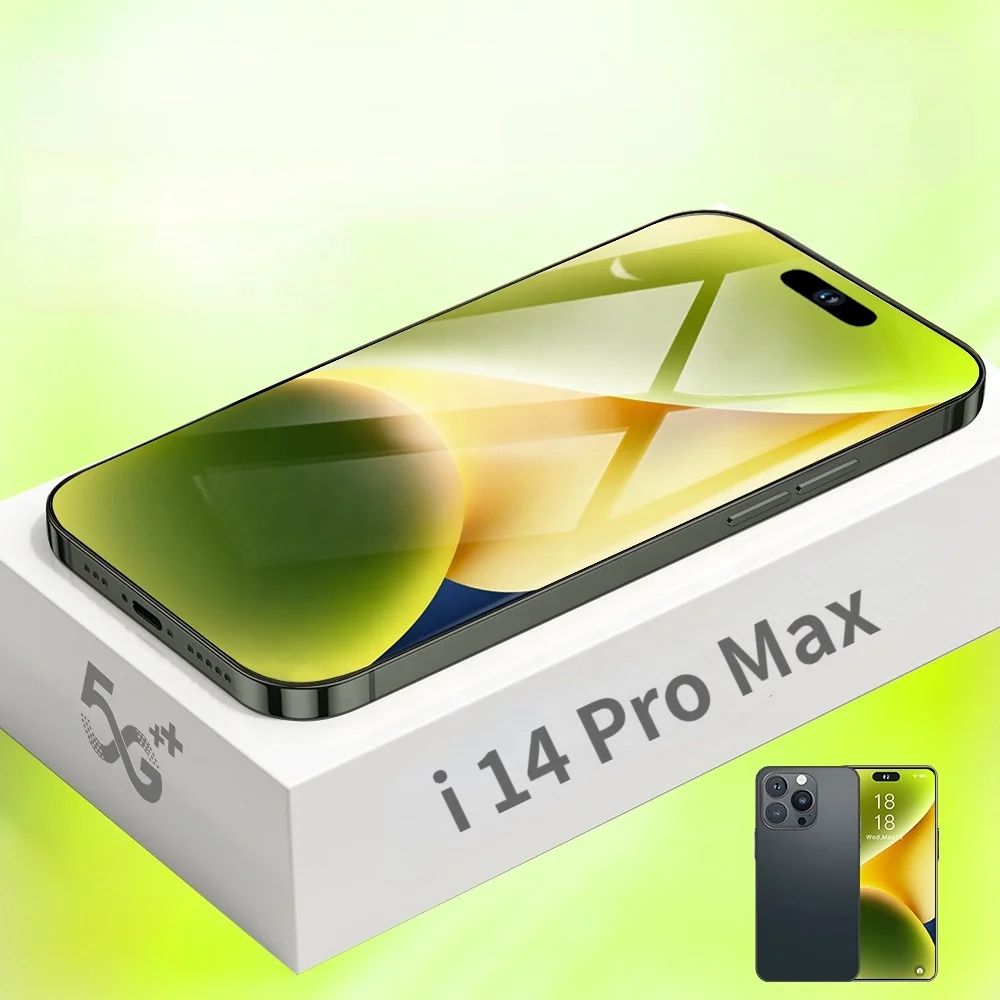Wholesale Cheap i14 Pro Max Unlocked 5G Smartphone 6.7inch 8GB 512GB Big Capacity Mobile Phone Dual Sim Cellphone Fast Ship