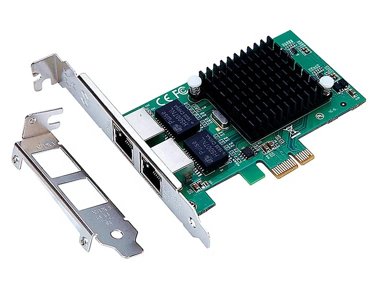 2 порта PCIE X1 1000M PCIe Gigabit Ethernet с двумя портами RJ45 Lan сетевая карта чип 82576 сеть Pci-e