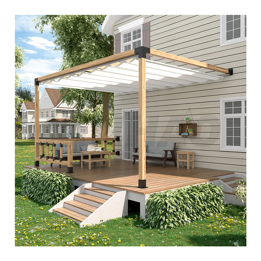 Garden pergola frame Kit metal arbor corner base bracket for Outdoor Wood Grill Gazebo