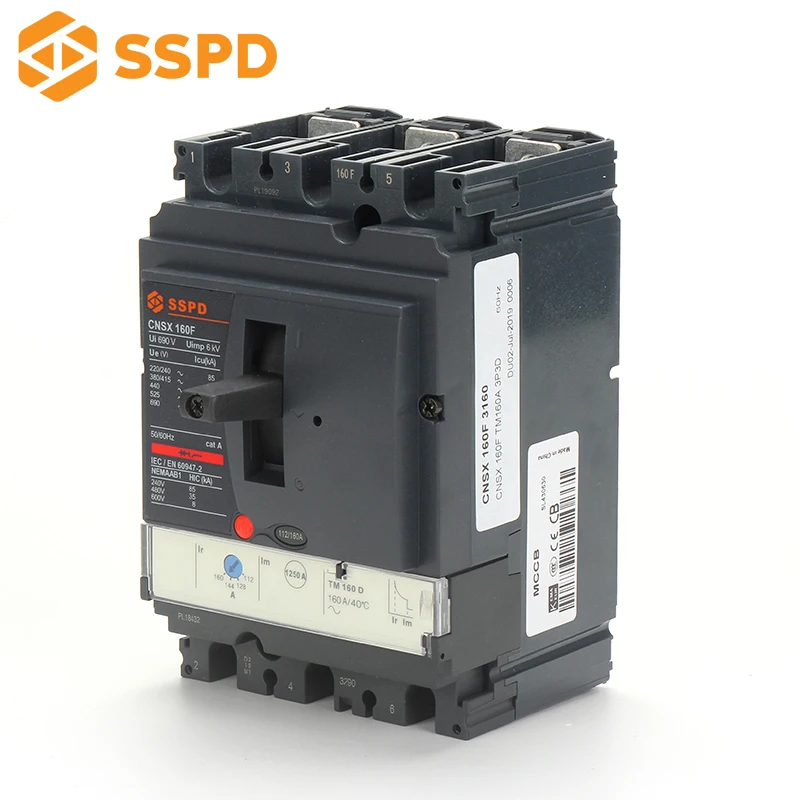 SSPD Manufacturer cheap NSX 160A 3P MCCB Moulded Case Circuit Breaker nsx series
