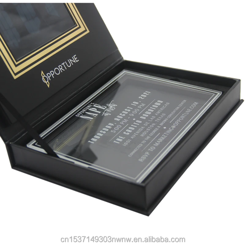 5 inch hd ips screen digital universal tft lcd video greeting gift luxury acrylic invitation card