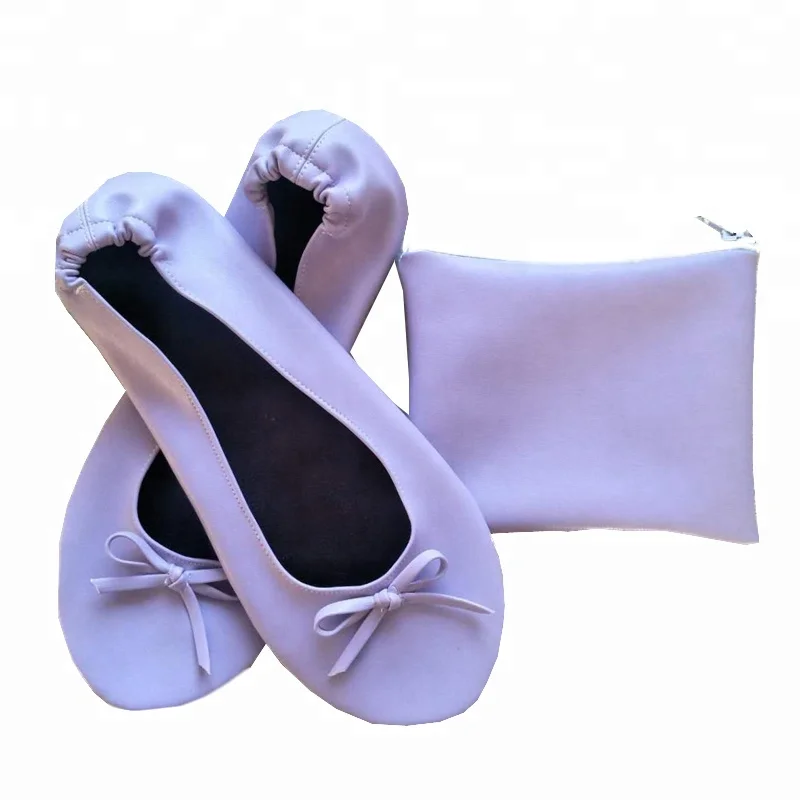 Fashion ballet shoes,foldable flats shoes with pouch
