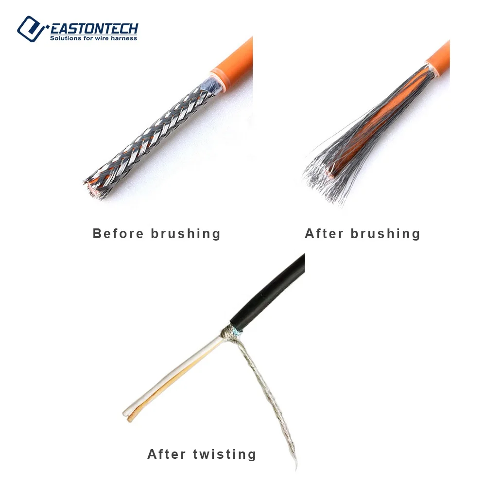 High quality Max.8mm Multi-function shielding wire cables shielded Splitter Braided wire brushing and twisting machine