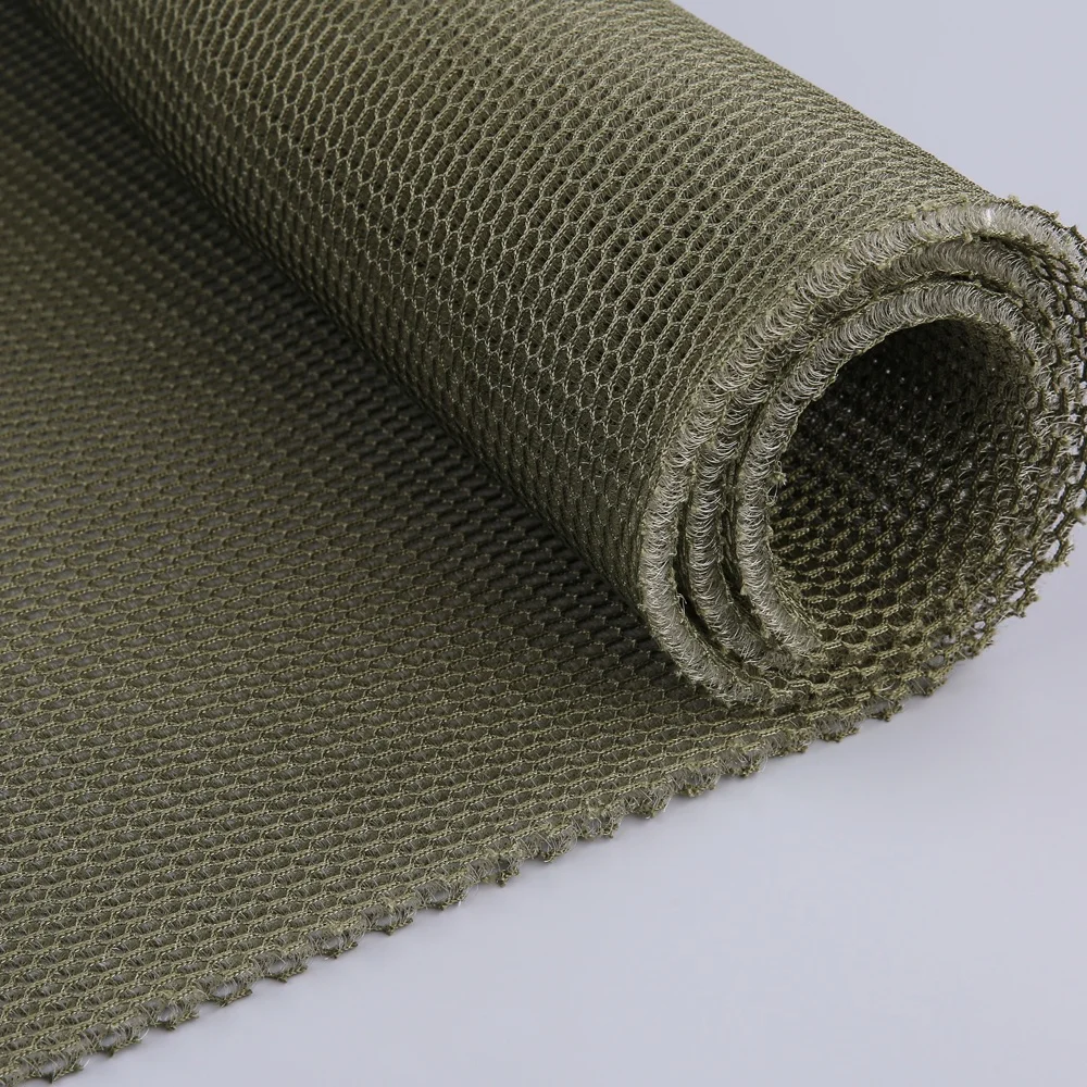 Wellcool custom 400-500g/m2 honeycomb hole 3d air spacer polyester knitted mesh fabric as padding for protective apparel