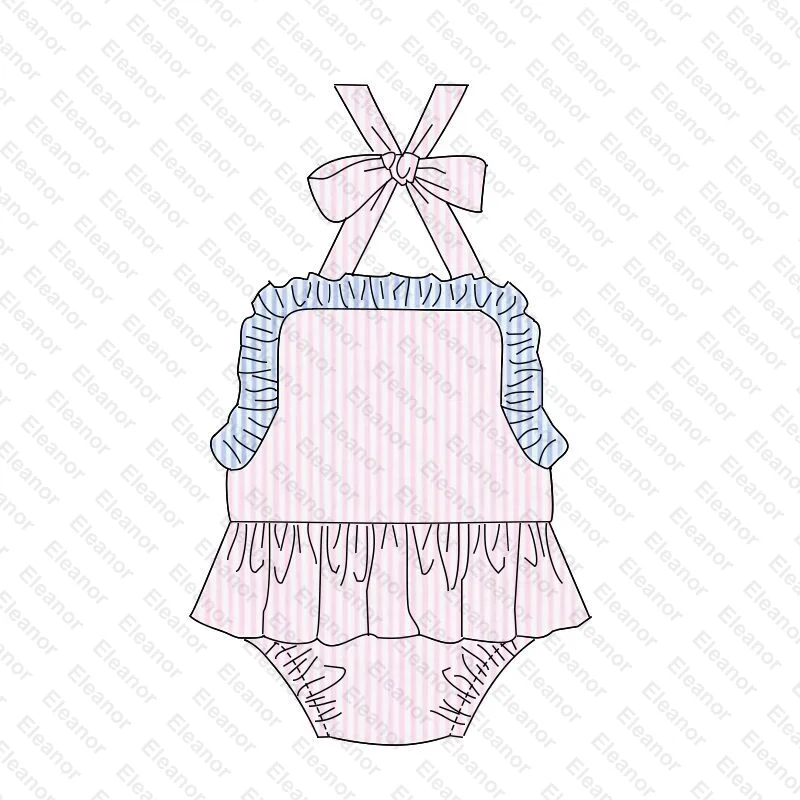Custom bikini swimsuit for baby toddler kids girl seersucker brother sister matching bathing suit swim trunks