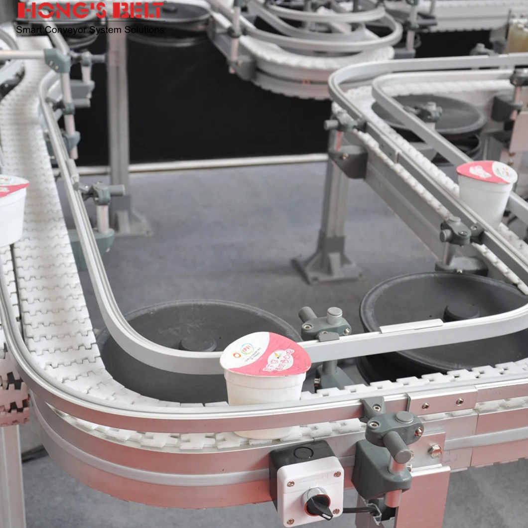 Hongsbelt 1701TAB Высококачественная пищевая конвейерная лента, пластиковая килевая цепь