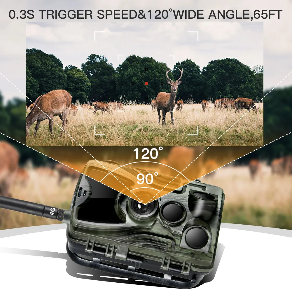 HC801LTE 4G Trail Camera SMS/SMTP/MMS Hunting Camera Photo Trap For Hunting trail 16MP 1080P Surveillance Camera