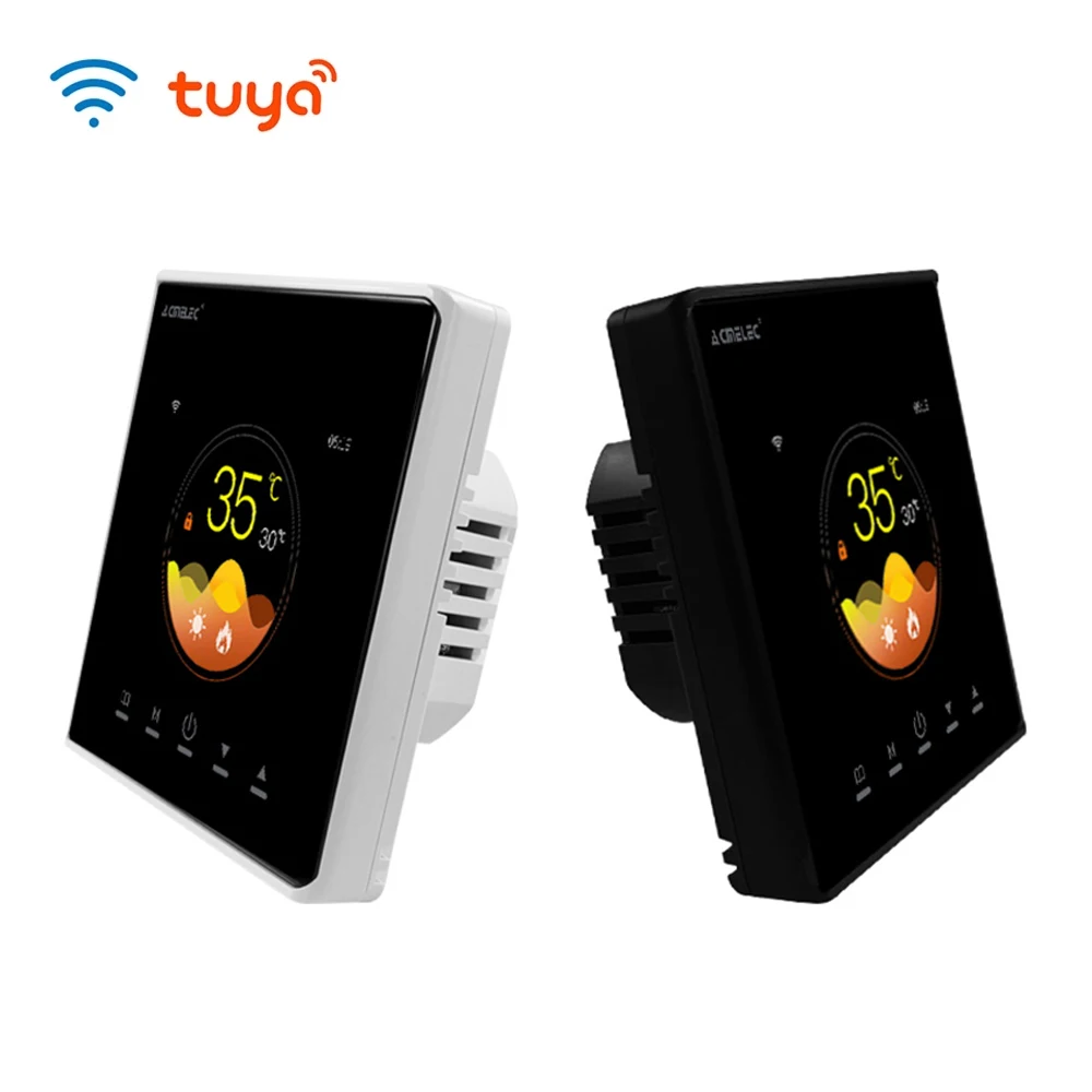 2.5D Curved TFT Color Screen 16A Tuya Smart Wifi Electric Floor Heating Thermostat Wireless Temperature Controller