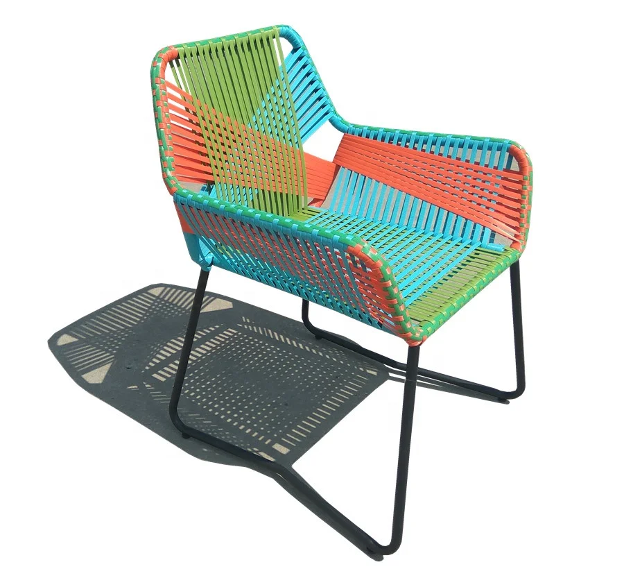 Современное плетеное кресло из ротанга, уличный алюминиевый цветной стул