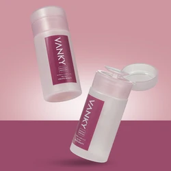 Empty Pet Cosmetic Plastic Bottle Dispenser 80ml Eye Makeup Nail Polish Remover Pump Bottle