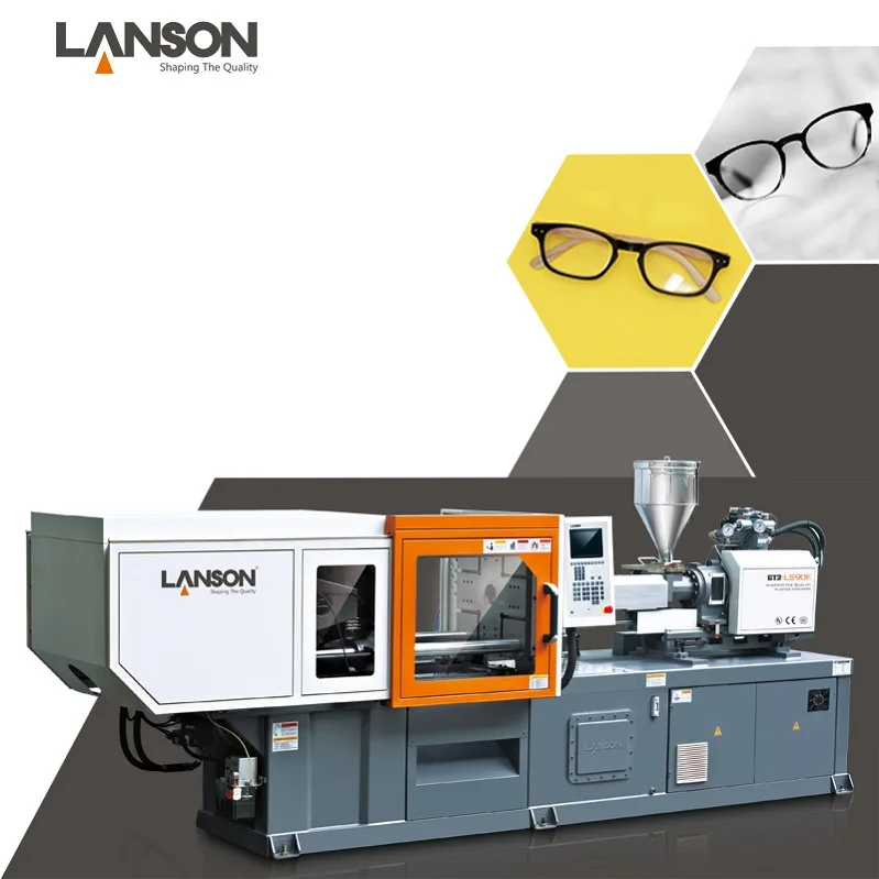 LANSON small plastic injection molding machine sun glasses 90 ton injection molding machine