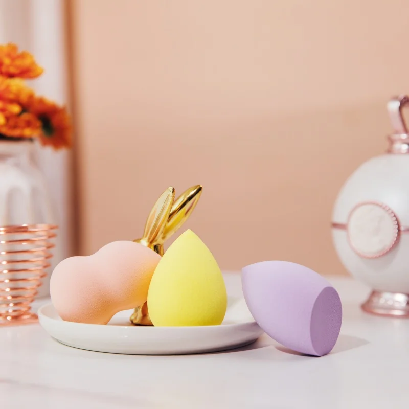 High Quality Multi Color Beauty Sponges Hydrophilicpolyurethane Makeup Blender Sponge with Exquisitepackaging Foundation
