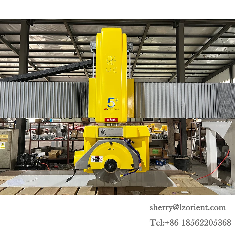 5 Axis Cnc Stone Saw bridge Cutting Machine Vacuum Suction Sup With Automatic Multifunction 5 Axis Stone Machinery