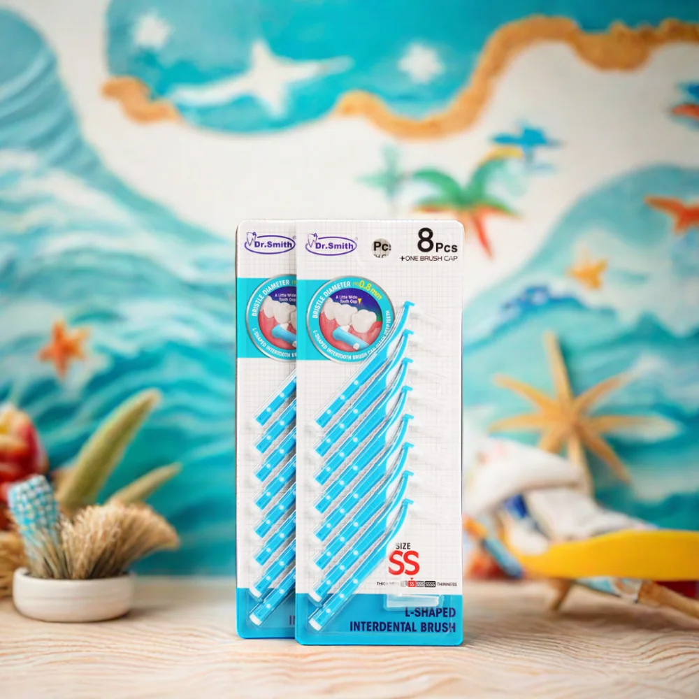 China Wholesale New Design L-Shaped Interdental Brush Customizable Teeth Cleaning Toothpick for Adults