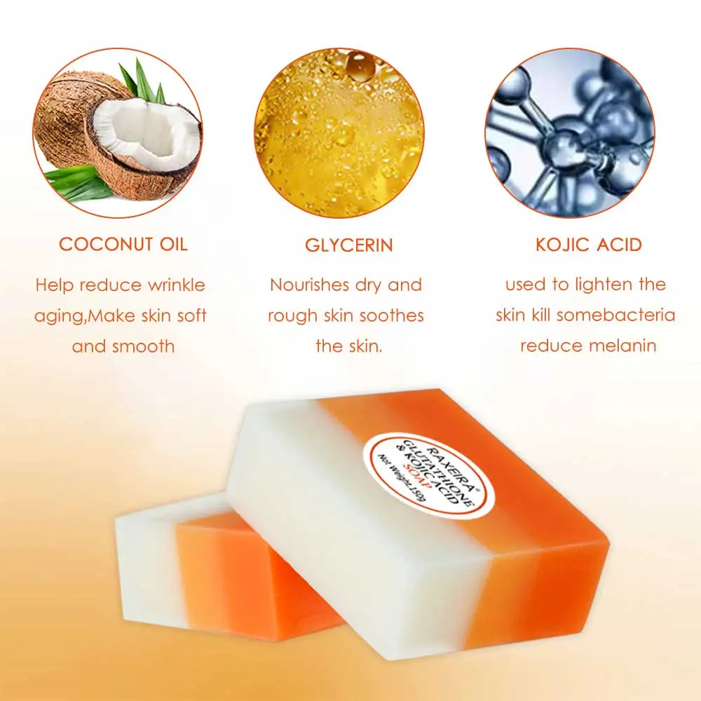 Soap Handmade Whitening Cleaning Kojic Acid Private Lblue 100% Natural Customized & Glutathione Originastudentm Packagintravel