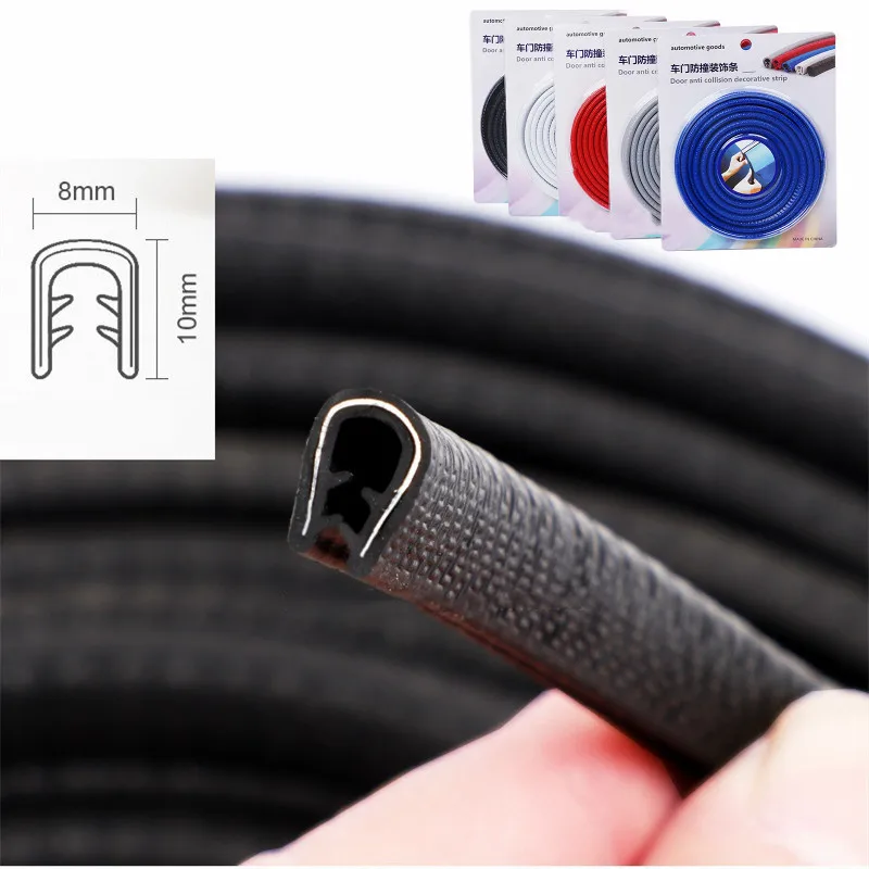 U Shape Car Door Edge Anti-Scratch Protector Sealing Strip Guard Trim Car Door Stickers Anti-collision Decorative Strip