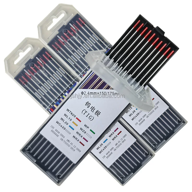 baoji professional tig tungsten electrodes wt20 red tip welding electrodes manufacturers supplier
