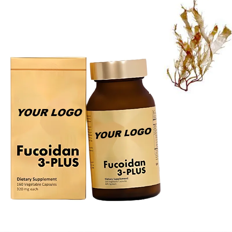 OEM Veggie Fucoidan 3-Plus капсулы с иммунитетом из коричневых водорослей изготовленные высокочистого органического фукоидана Mekabu Fucus Mozuku Agaricus