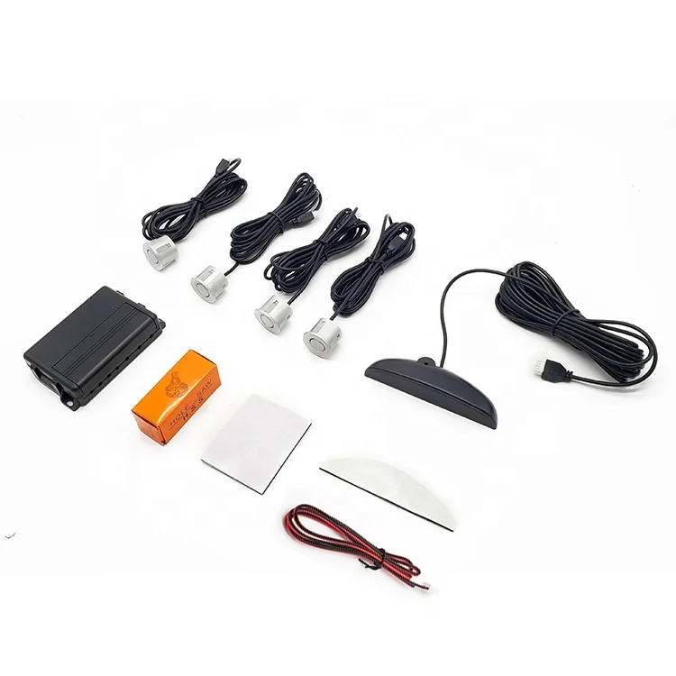 Vehicle 4 parking sensor system for universal car alarm with LED distance display