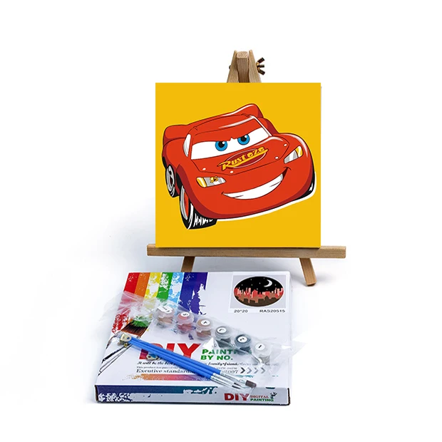 DIY Painting By Numbers car Oil Painting Home Decor HandPainted Canvas Drawing Gift living room wall decorations art