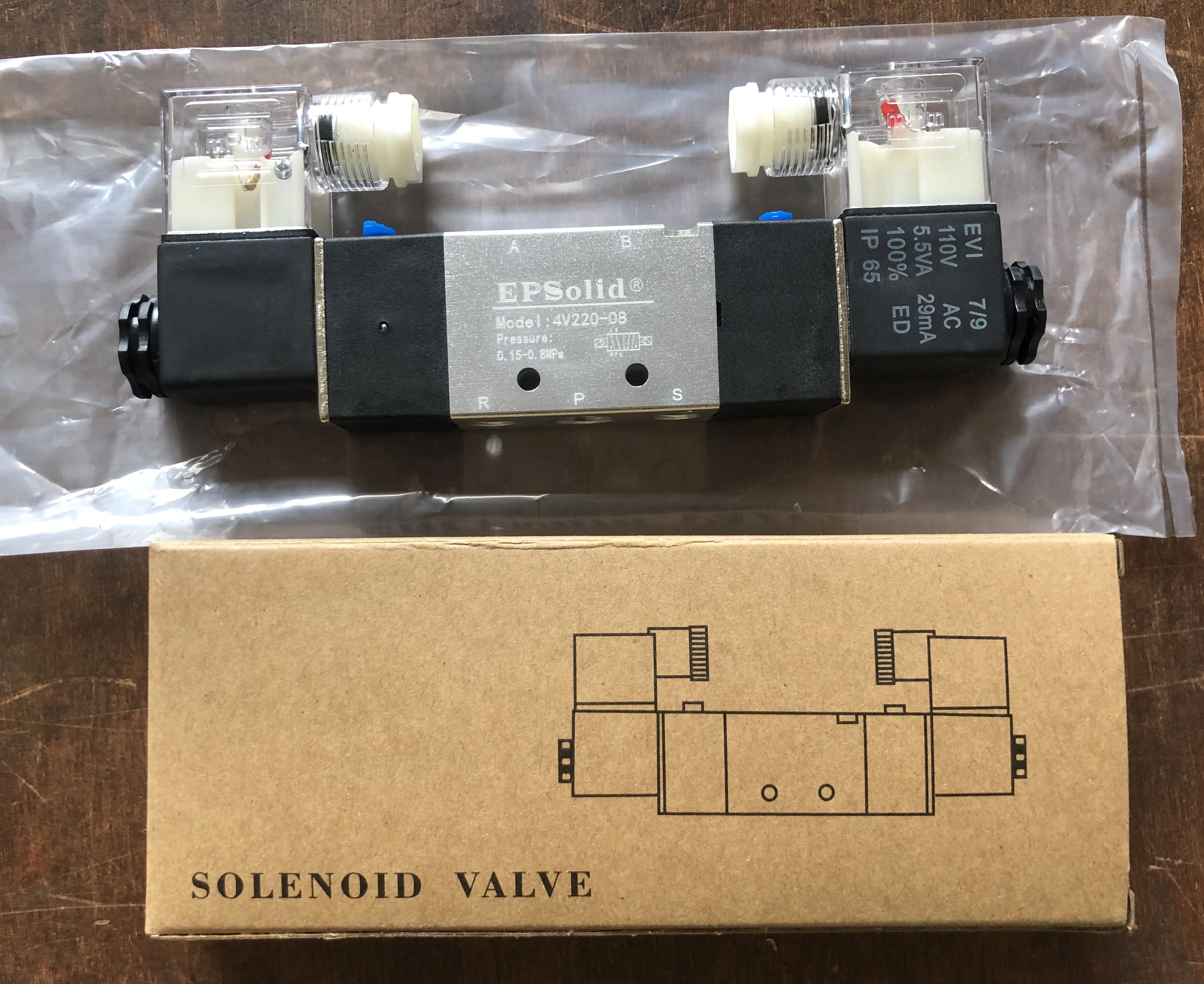 1/8' Airtac Type Pneumatic Solenoid Vave / Directional Control Valve 4V220-06