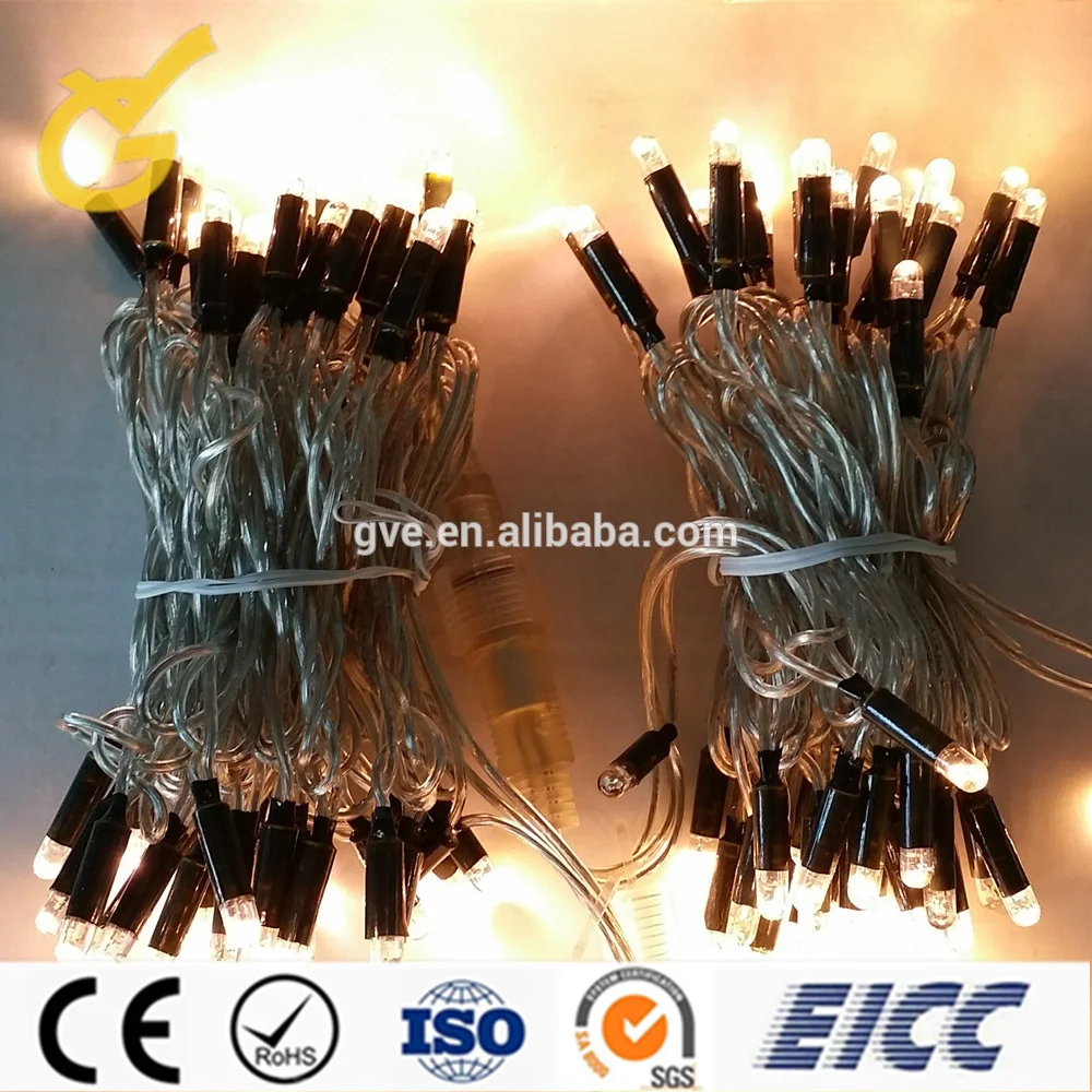  230V 120 LED White Color Rubber Cable Lights String For Christmas Holiday Decoration Indoor