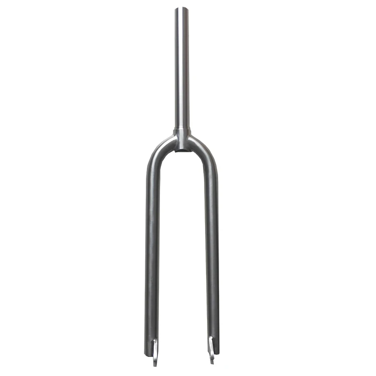 TitaniumBMX Fork BMX Freestyle Fork BMX Bike Parts Custom 29inch Titanium Silver Round Disc Brake 28.6mm