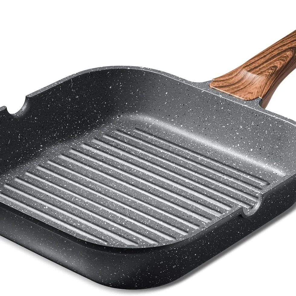 2024 hot -selling popular grill pan  non stick die cast aluminum griddles Square Grill Plate for Big Cooking Surface