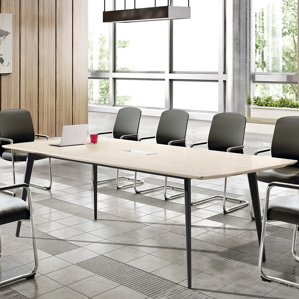 high quality modern Rectangle meeting table boardroom table conference table metal legs genova Office furniture