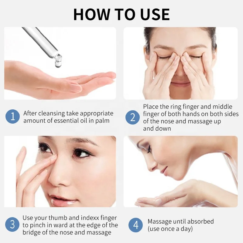 HGMed Nose Essential Oil Up Heighten Rhinoplasty Collagen Firming Moisturizing Nose Serum Reshape Natural Face Skin Care