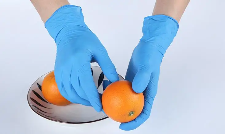 Disposable XL PVC Nitrile Safety Gloves Anti-Slip Waterproof Food Safe Chemical Resistant Medical Cleaning Touch Screen