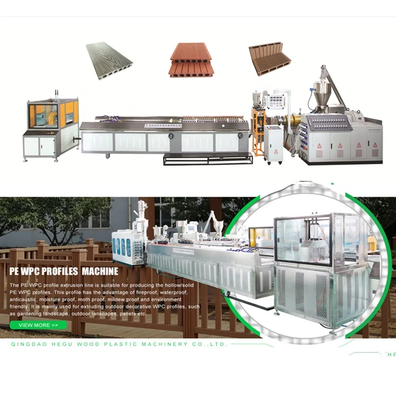 Saw dust,rice husk,plant straw Plastic(PP/PE/PVC)Composite WPC profile/decking/floor making Machine