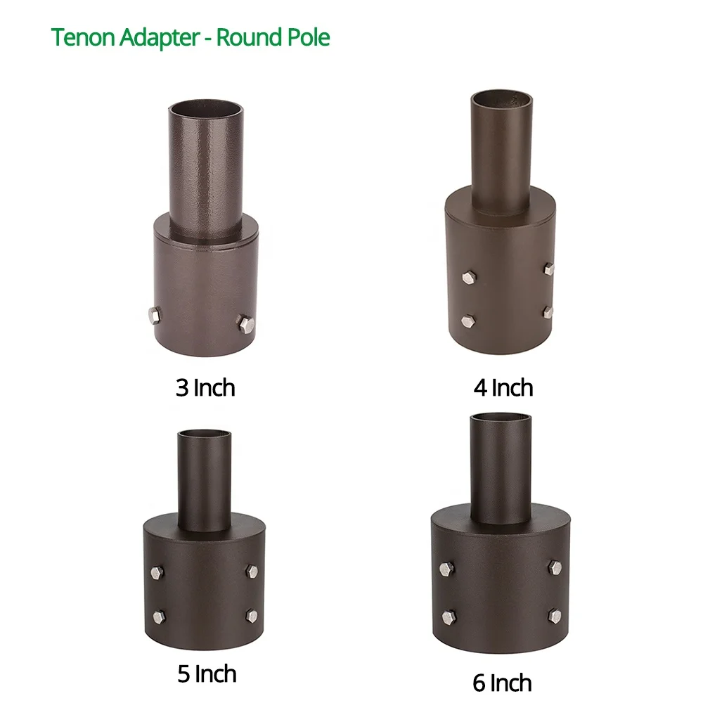 USA Warehouse Slip Fitter LED Shoebox Parking Lot Street Area Post Top Light Pole Mounting Bracket Tenon Adapter