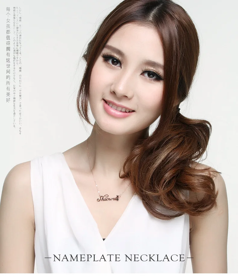 Christmas best gift best friend stainless steel custom name necklace personalised