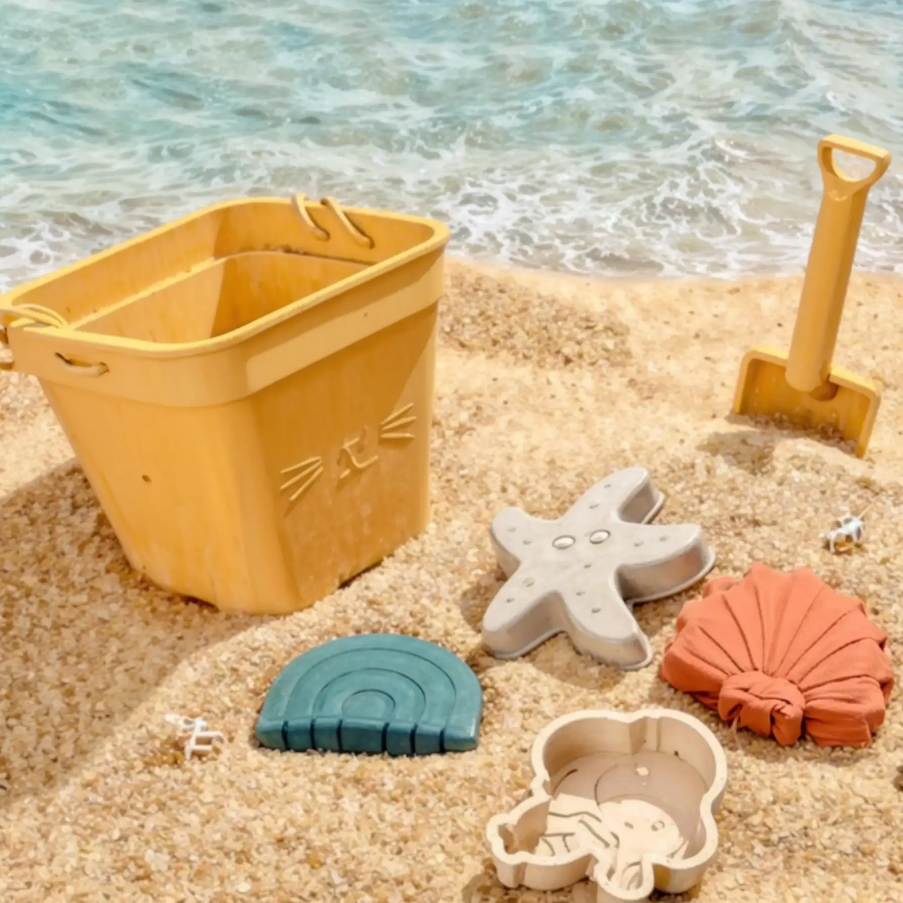 2024 Wholesale Toddlers Seaside Juguetes De Playa Playing Sand Bucket Summer Toys Set Kid Eco Friendly Silicone Baby Beach Toys