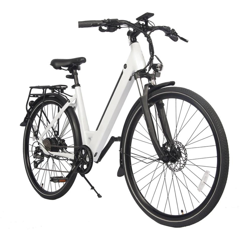 ANLOCHI Step-Thru Electric Cycle 700C 36V 48V 250W 350W rear drive hidden lithium battery urban city electric cycle
