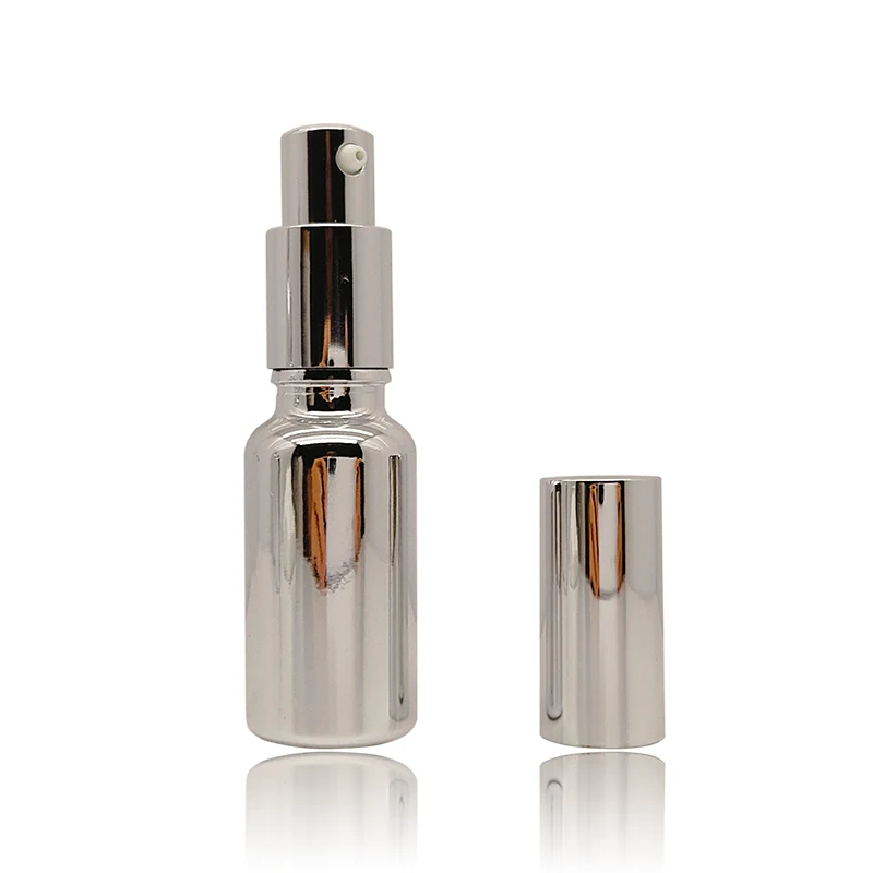 Glass Skincare Face mist spray pump bottles  With Silver Cover