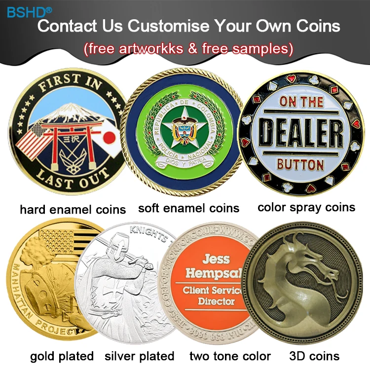 Wholesale High Quality Souvenir Coin Blanks Custom Made Laser Engrave Black Nickel Blank Enamel Custom Challenge Coin For Sale