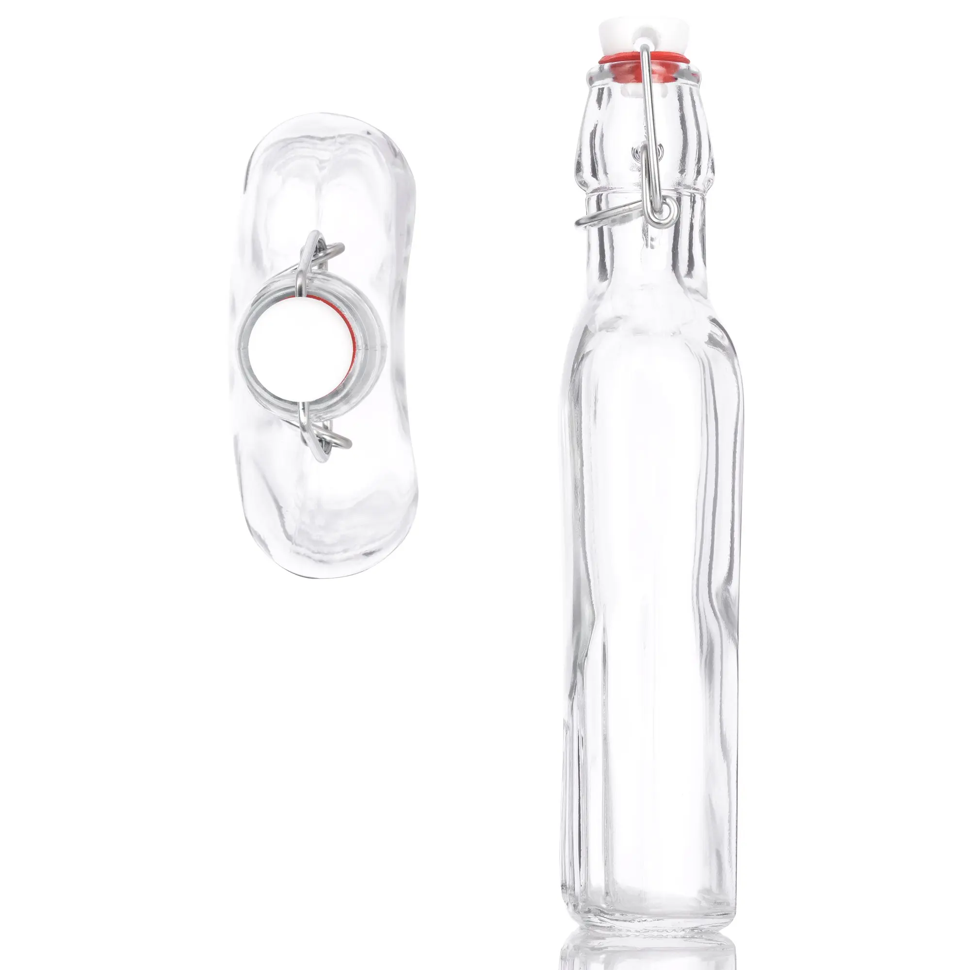 Wholesale Italian Vintage Style Swing Top Flask Glass Bottles 250ml 500ml for Flavored oils Vinegars Sauce